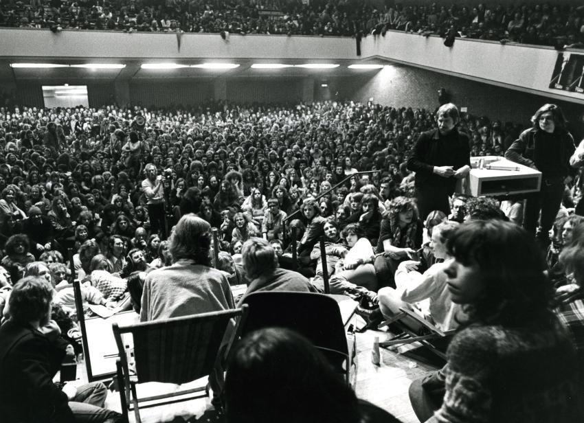 Kongres Tunix di auditorium utama Technischen Universität, Berlin, pada 27 Januari 1978 (Klaus Mehner)